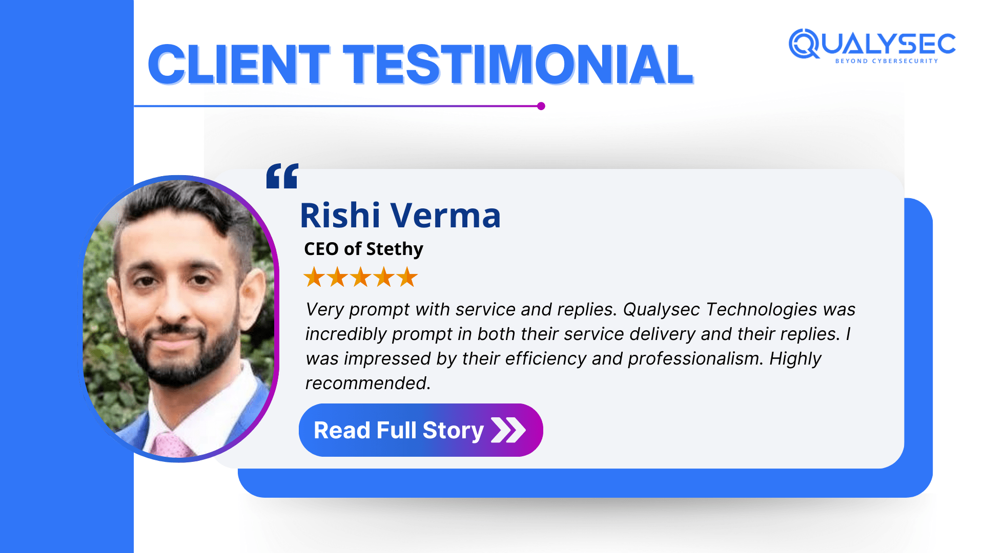 Client Testimonial from the CEO of Stethy