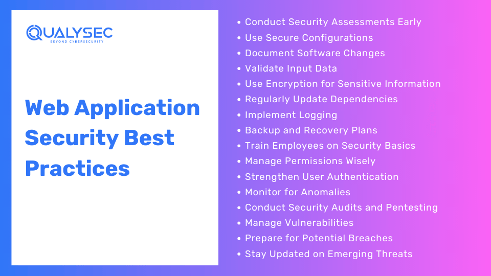 Web Application Security Best Practices