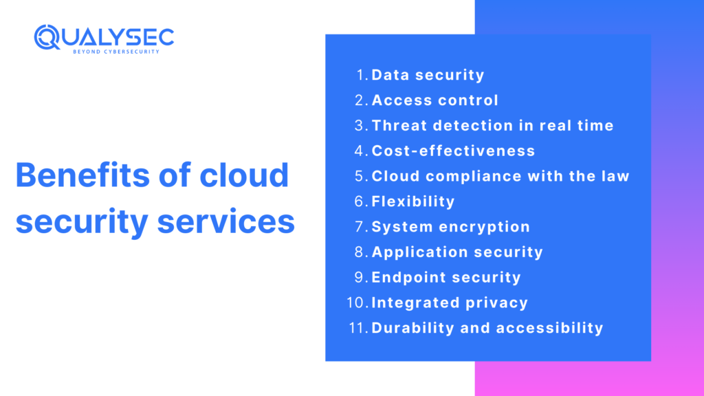 Benefits of cloud security services