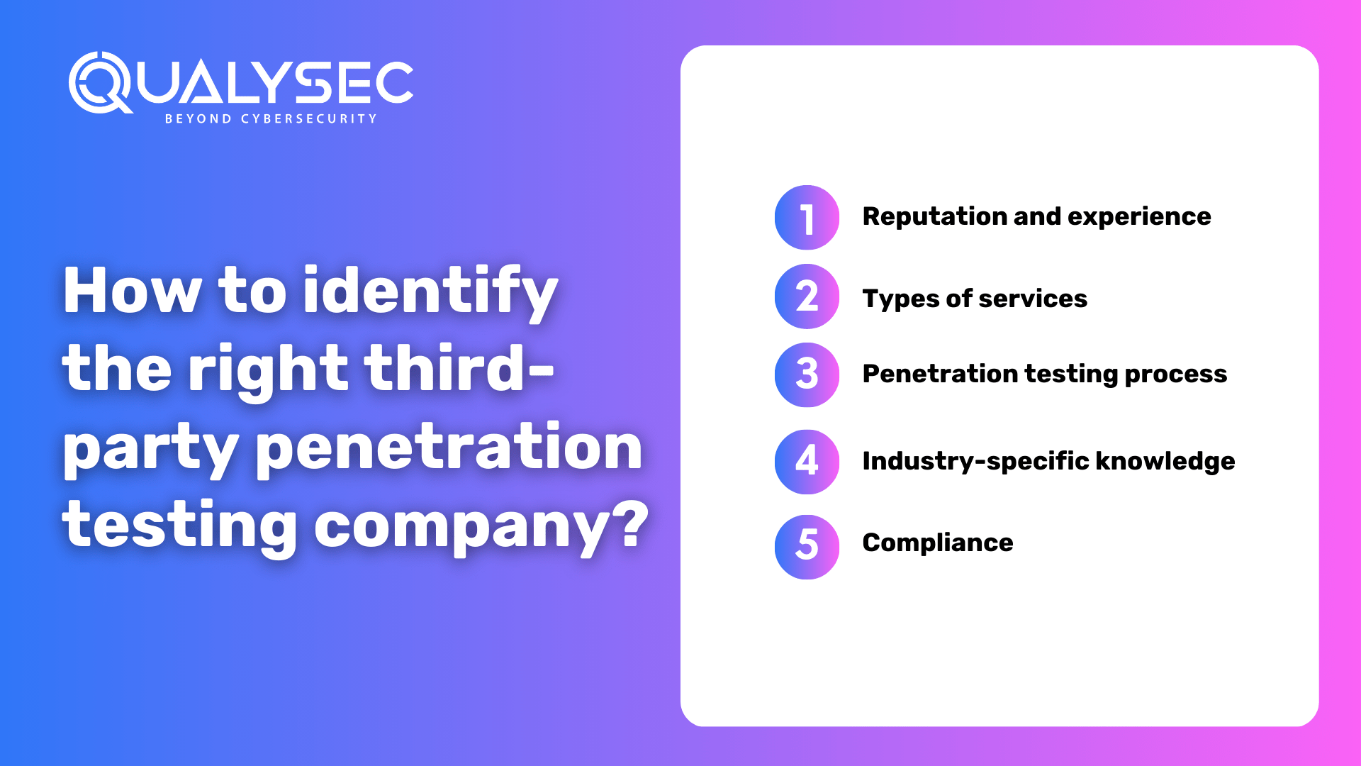 How to identify the right third-party penetration testing company