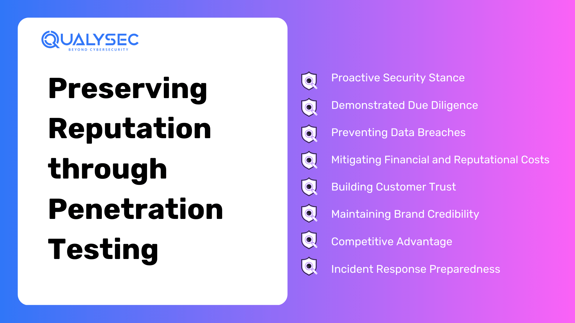 Preserving Reputation through Penetration Testing