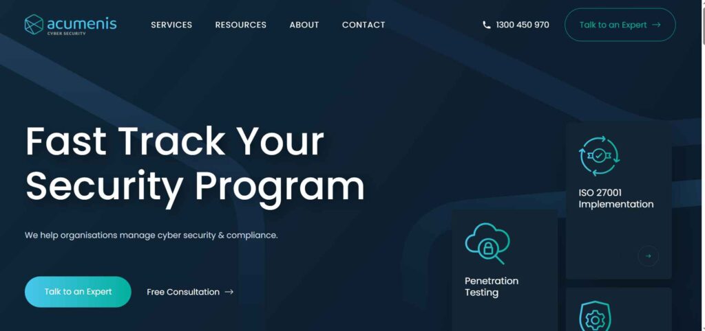 Acumenis- Cyber security services Australia