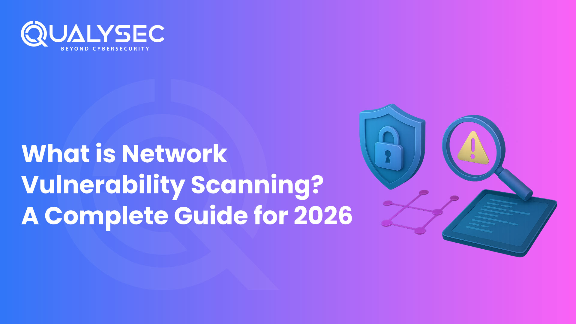 Futuristic network map with AI scanning for vulnerabilities in cyber attack