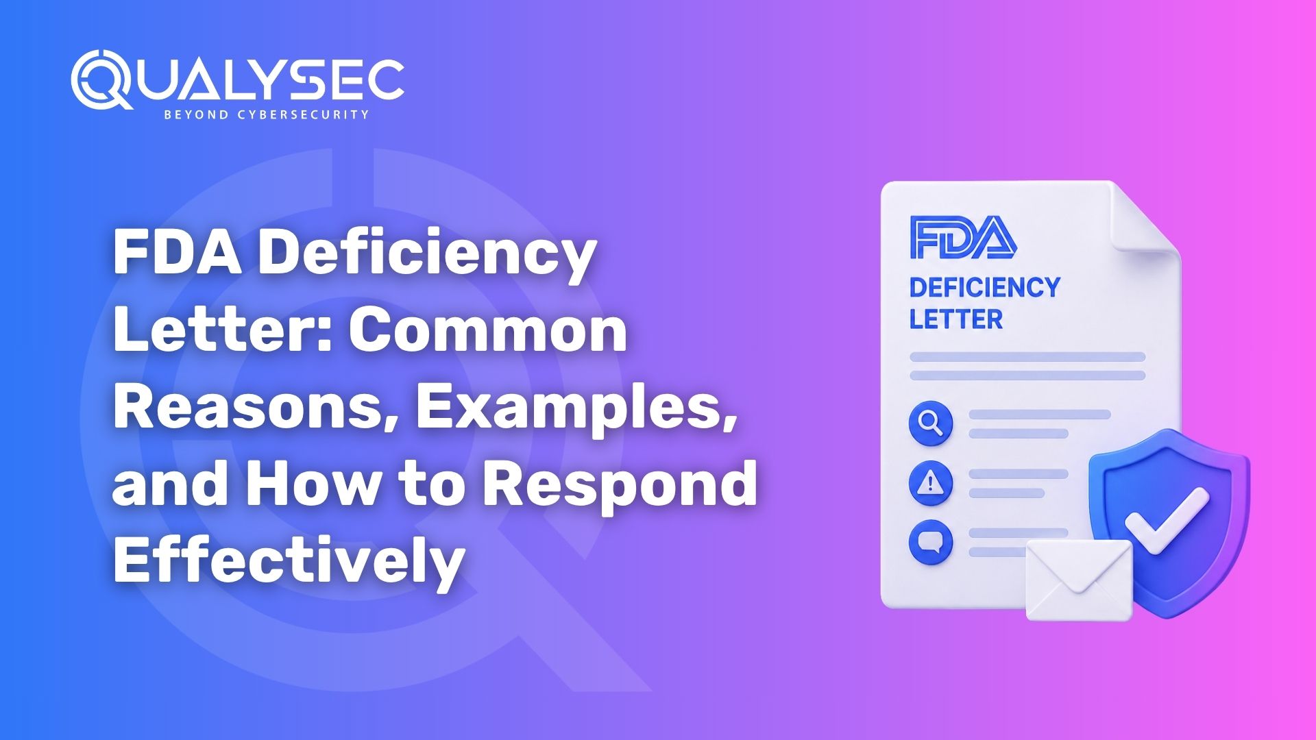 FDA Deficiency Letter Common Reasons, Examples, and How to Respond Effectively